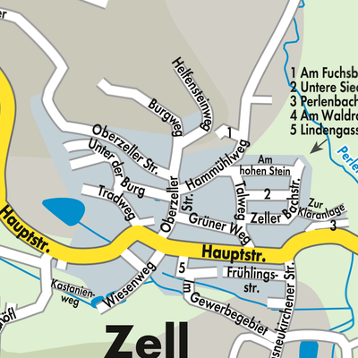 Stadtplan Zell